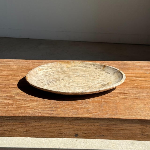 Light Grey Petrified Wood Trinket Tray or Dish with Rings, 1980s For Sale - Image 4 of 9