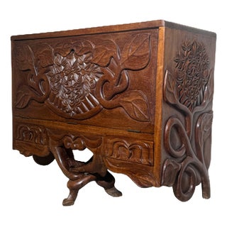 Congolese Hand-Carved Bar Cabinet, 1950s For Sale