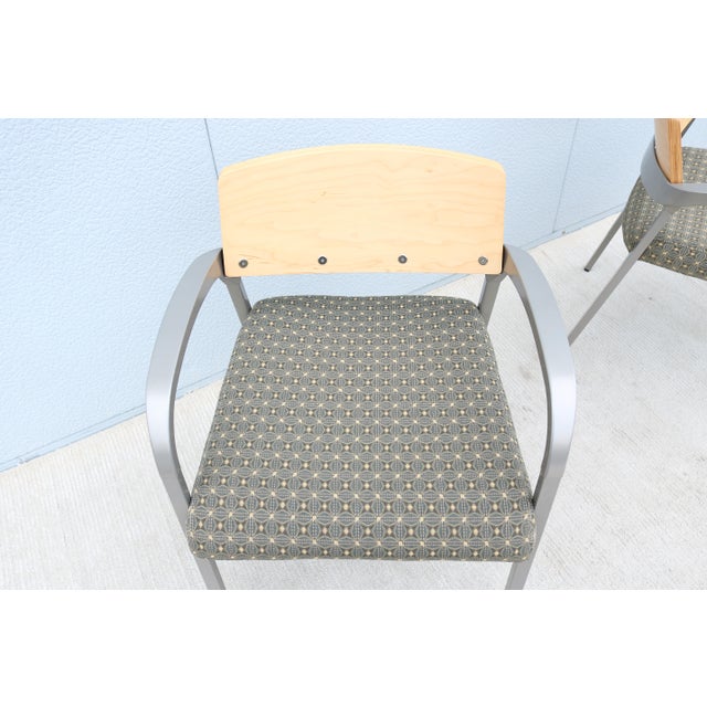 Contemporary Aurora Guest Chairs by Kimball and National, Brand New - a Pair For Sale - Image 10 of 12