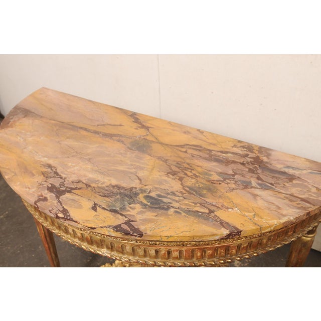 Early 19th Century Neoclassical French Console W/Amber Marble For Sale In Atlanta - Image 6 of 13