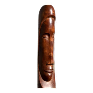 Florencio Gelabert, Cuban Master Florencio Gelabert Sculpture Large Wood Carving Bust Man Portrait