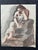Probably a copy after Pablo Picasso – 1921 Femme E la fontaine. Nevertheless, an expressive nude drawing of a seated...