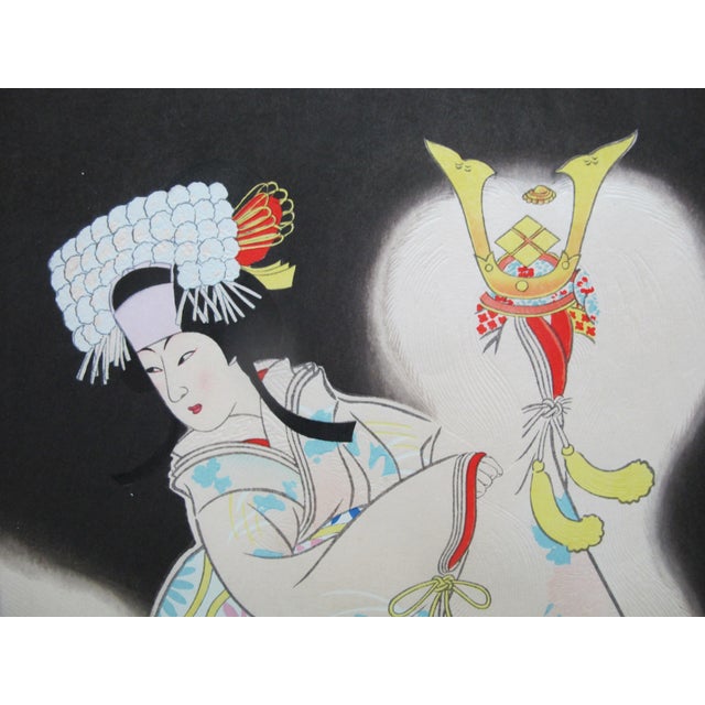Japanese Japanese Sadanobu Hasegawa Hand Colored Signed Woodblock Print Honcho Hasegawa For Sale - Image 3 of 5