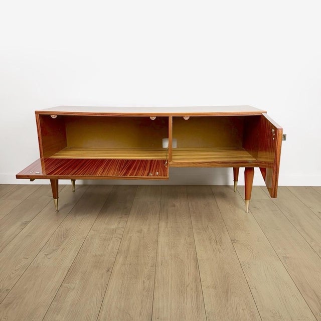 Brown Scandinavian Sideboard with Rosewood Veneer and Lacquer Finish, 1960s For Sale - Image 8 of 14