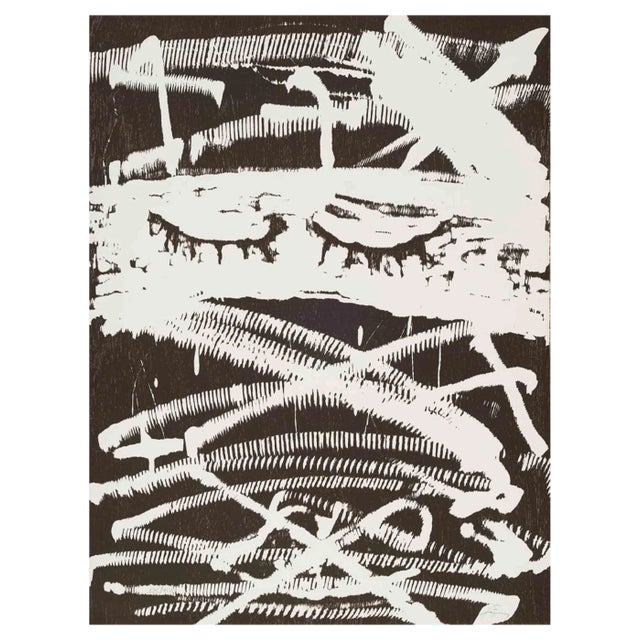 Antoni Tàpies, Untitled from Artists Against Torture, Original Woodcut, 1993 For Sale