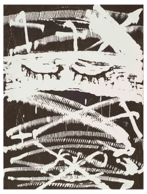 Antoni Tàpies, Untitled from Artists Against Torture, Original Woodcut, 1993