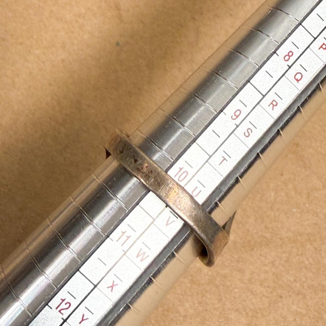 Metal 1960s Stone Inlay Silver Wrap Ring Bryant Waatsa Jr Native Zuni For Sale - Image 7 of 7