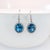 9.6Ct Oval London Blue Topaz Earrings With Diamond Accents in Solid 14k Gold For Sale - Image 4 of 4