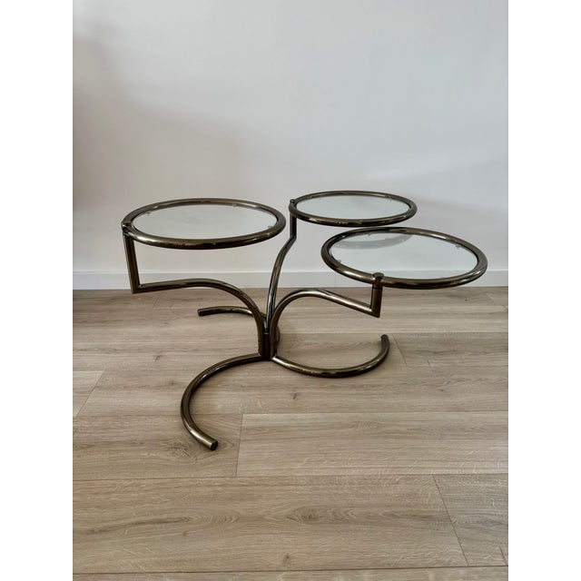 Mid-Century Morex Swivel Coffee Table in Glass and Chrome-Plated Steel attributed to Milo Baughman, 1970s For Sale - Image 11 of 18