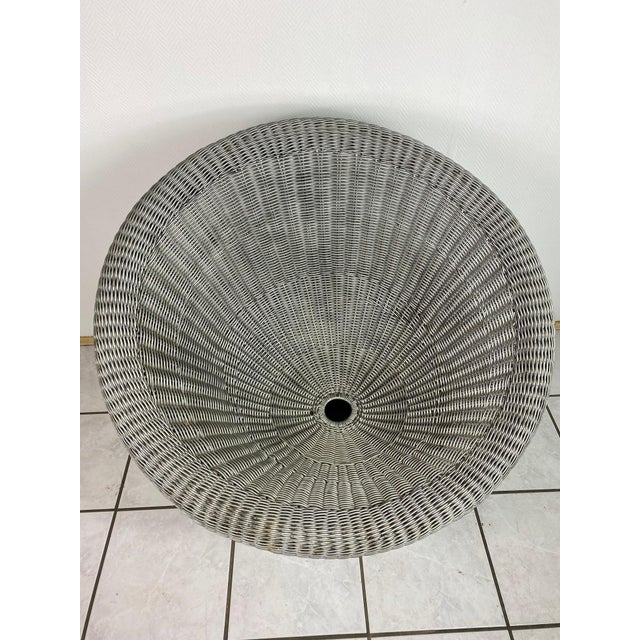 1970s Rattan Basket Egg Chair by Egon Eiermann for Heinrich Murrmann, 1970s For Sale - Image 5 of 9