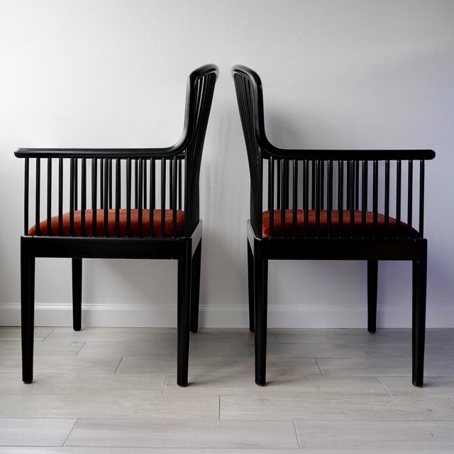 Vintage Stendig "Andover" Pair of Arm Chairs in Copper Rust Velvet For Sale In New York - Image 6 of 18