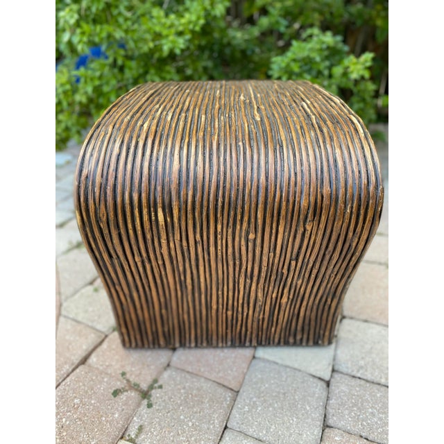 1970s French Bamboo Coffee Table in the Style of Gabriella Crespi For Sale In Miami - Image 6 of 10