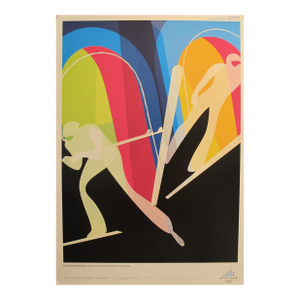 2006 Original Vintage Torino Winter Olympics Poster, Nordic Combined
