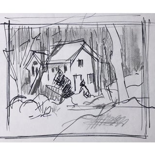 1980s Abstract House Drawing by John Reilly For Sale