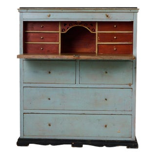 Antique Folk Art Secretary Desk For Sale