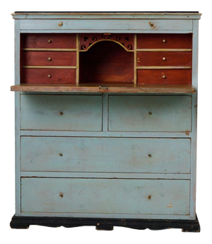 Antique Folk Art Secretary Desk