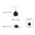 11.55 Ct Black Star & Zircon Dainty Drop Pendant in 925 Silver For Sale - Image 10 of 12