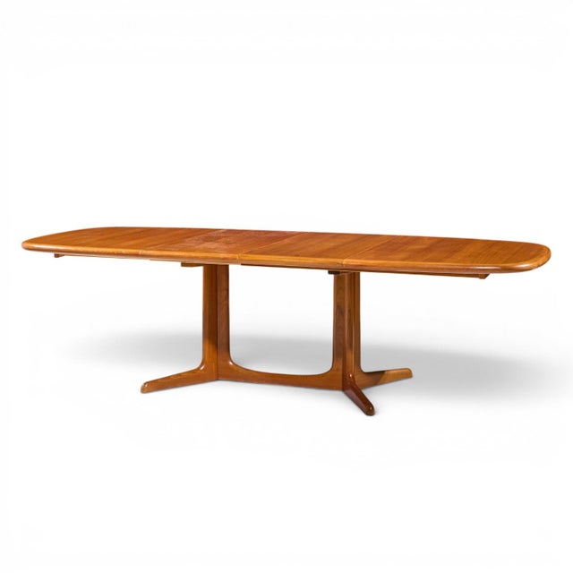Mid-Century Modern Rasmus Mid Century Danish Teak Expanding Dining Table With 2 Leaves For Sale - Image 3 of 13
