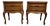Vintage French Carved Bedside Tables, Set of 2 For Sale