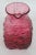 Pilgrim Glass Cranberry Pink Pebbled Rippled Small Pitcher For Sale - Image 9 of 13