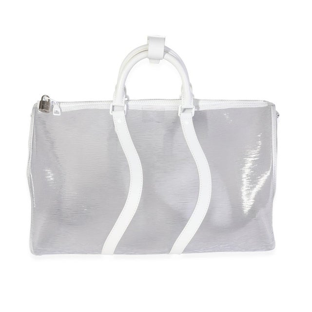 Contemporary Clear Epi PVC Wavy Keepall Bandoulière 50 For Sale - Image 3 of 7