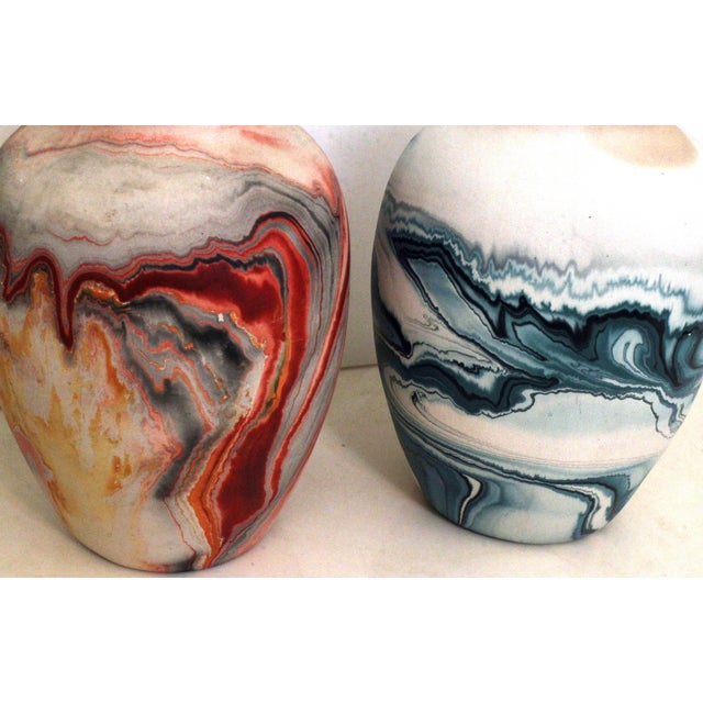 Nemadji Vases Grouping for Color and Mid-Century American Aesthetics – 7" For Sale In San Diego - Image 6 of 17