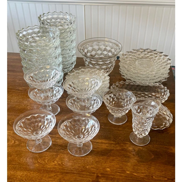 American Late 20th Century Fostoria American Cubist Dish Collection - 47pcs For Sale - Image 3 of 12