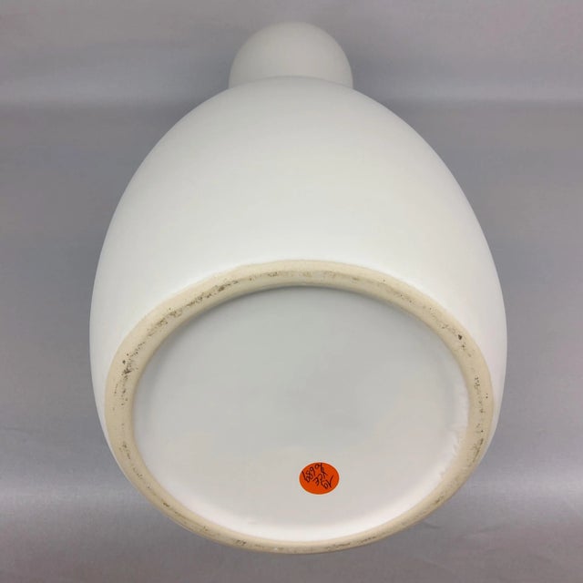 White White Ceramic Vase, 1990 For Sale - Image 8 of 9