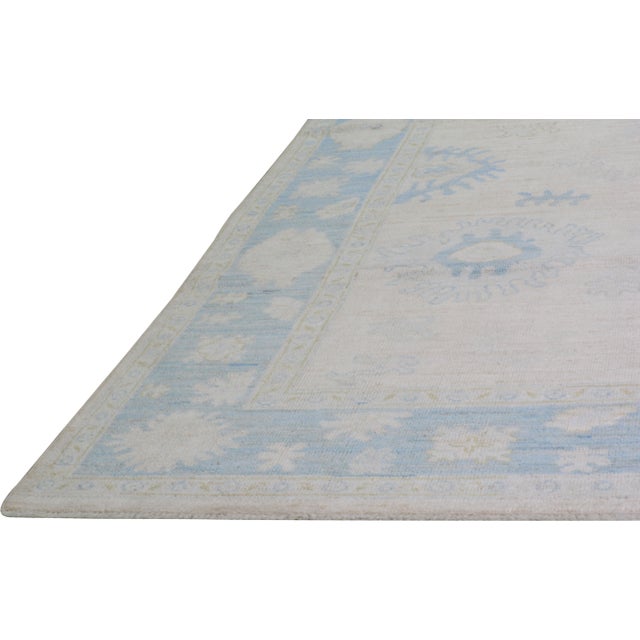 2000 - 2009 Early 21st Century Turkish Oushak Hand Knotted Rug With Natural Color Organic Wool and Soft Texture,8'X10'2" For Sale - Image 5 of 6