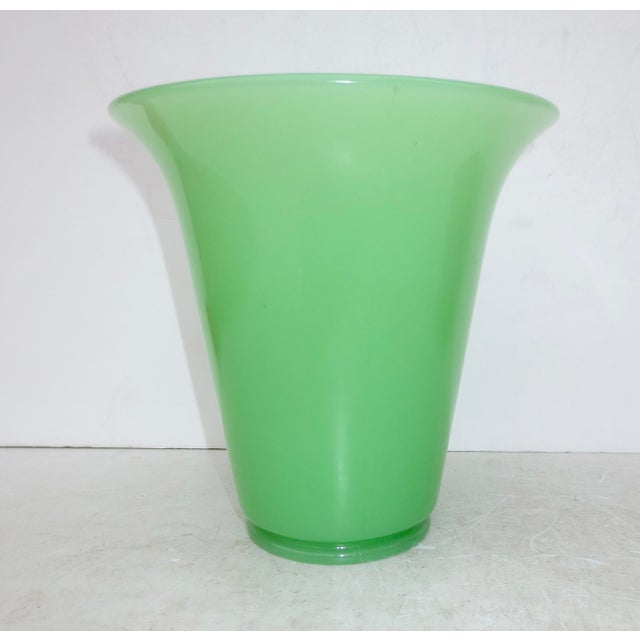 Green Jadeite Glass Vase Circa 1950s Chairish