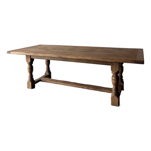 19th Century English Oak Refectory Table For Sale