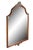 20th Century French Louis XV Style Mahogany wall mirror. Features a rectangular shaped framed with contoured and arched...