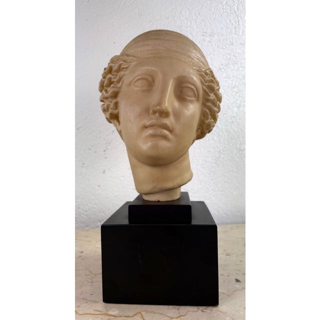 Vintage Classical Greco Roman Style Female Bust Sculpture For Sale - Image 4 of 7