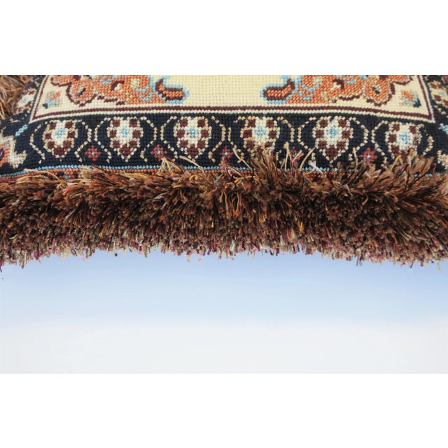 2010s Needlepoint Pillow with Moroccan Design For Sale - Image 5 of 8