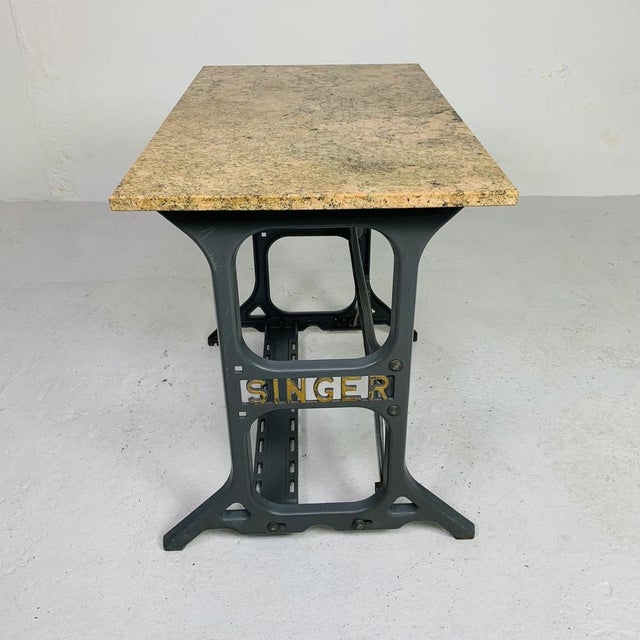 Garden Table with Marble Top, 1950s For Sale - Image 4 of 18