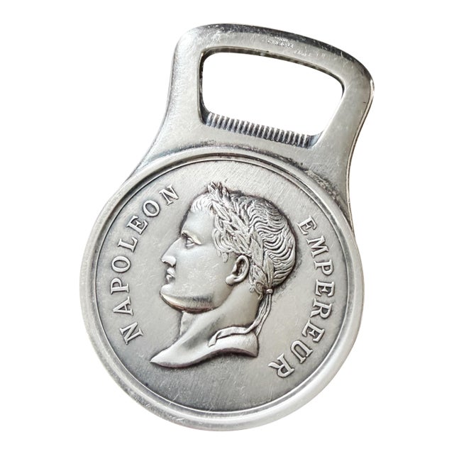 Vintage Christofle Silver Plated Napoleon Bottle Opener For Sale