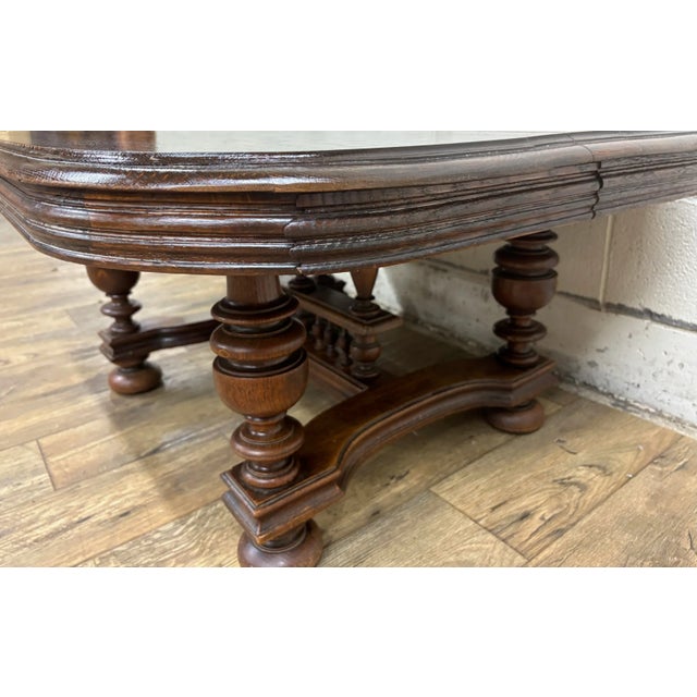 Brown Antique French Henry II Renaissance Walnut Center Coffee Cocktail Table For Sale - Image 8 of 15