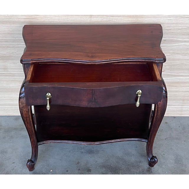 French Nightstands with Drawers and Cabriole Legs, 1910, Set of 2 For Sale - Image 9 of 14