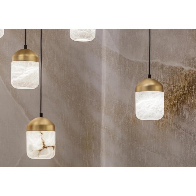 Contemporary Glans Pendant Lamps by United Alabaster, Set of 12 For Sale - Image 3 of 10