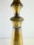 Vintage Hollywood Regency Antique Brass Candlestick Table Lamp With Black Shade For Sale - Image 9 of 13