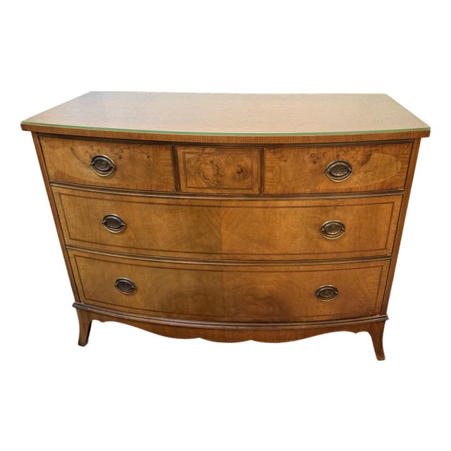 Vintage Johnson Furniture Company Walnut Dresser For Sale