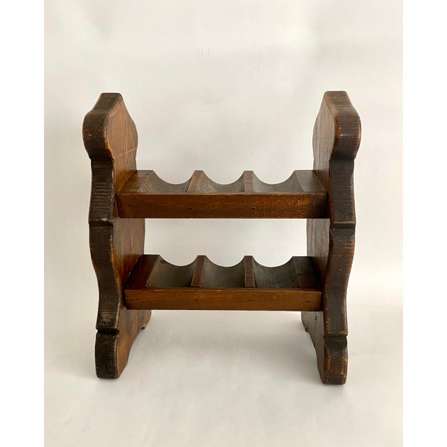 1960s Dutch Brutalist Oak Wine Rack For Sale In Los Angeles - Image 6 of 9