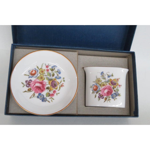 Royal Worcester Bone China 2pc Box Set Bournemouth Pin Dish and Posy Vase 4954b For Sale - Image 9 of 14