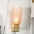 Rose Modernist Hand-Blown Smoked Rose Murano Fluted Glass Sconces With Brass Fittings For Sale - Image 8 of 17