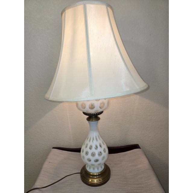 Vintage White Coin Dot Coin Dot Lamp For Sale - Image 10 of 13