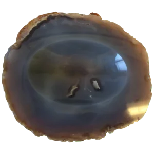 Agate Onyx Jewelry Dish Organic Modern in Blue Grey
