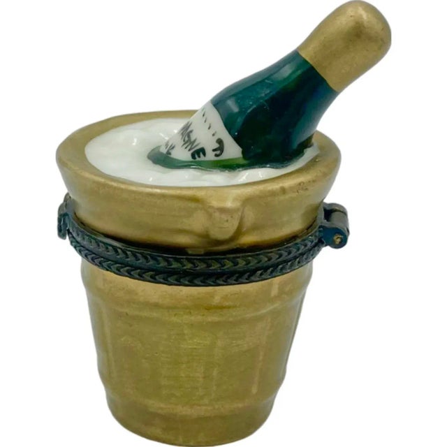 Late 20th Century Late 20th Century Vintage Champagne Bottle Bucket Box Miniature For Sale - Image 5 of 12
