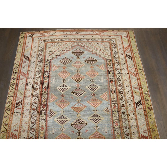 Blue Antique Persian Afshar Rug - 5' x 7'5" For Sale - Image 8 of 8
