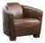 Club Chair in Brown Cowhide Leather For Sale