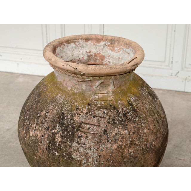 Rustic Antique Terracotta Jar with Metal Clips For Sale - Image 3 of 10